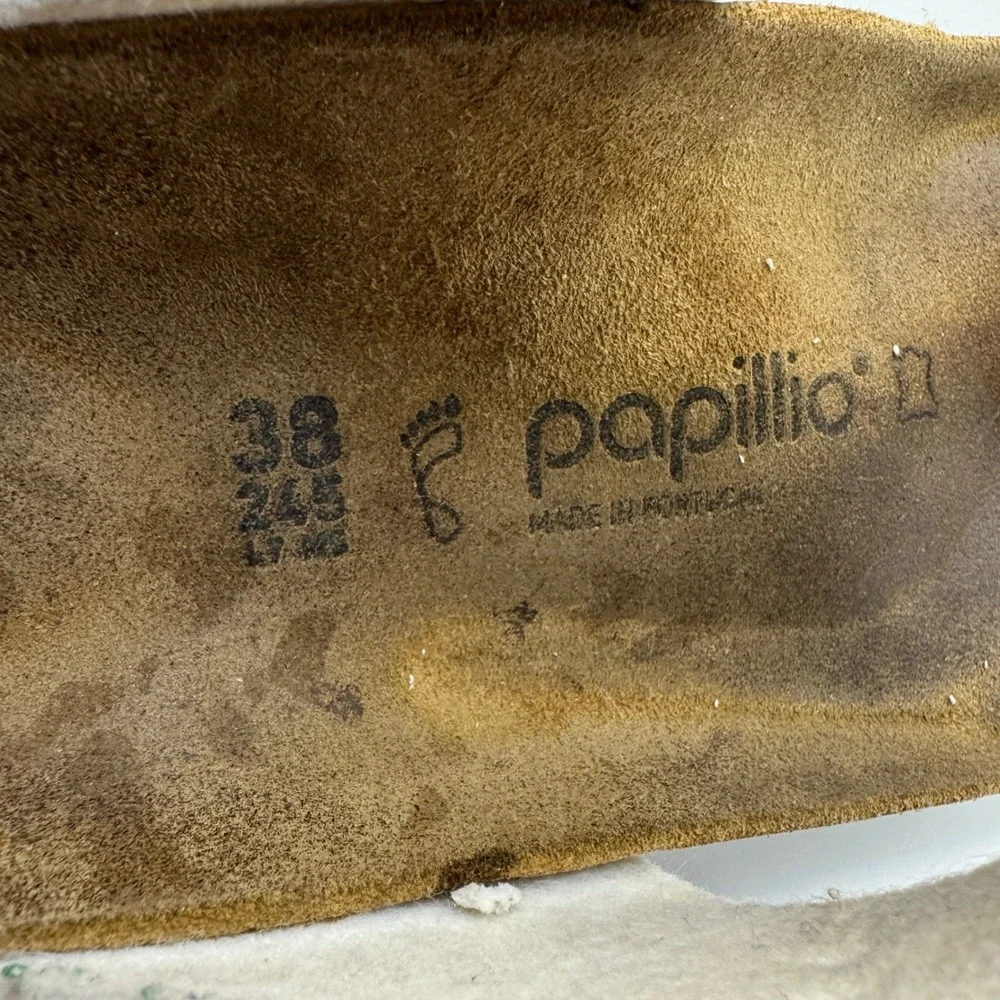 Papillio by Birkenstock Gizeh White Platform Sandals Womens EU 38 L7 M5